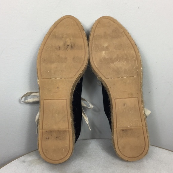 Eric Michael Black Suede Stacked Espadrille 40/10 - Picture 5 of 6